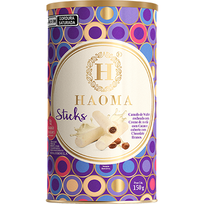 Lata de Sticks Chocolate Branco 150g
