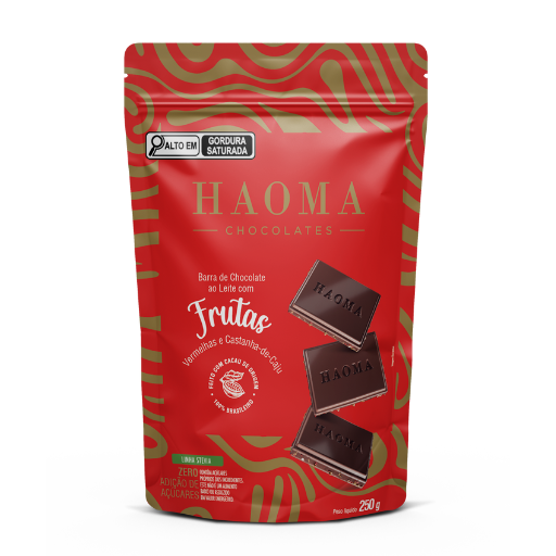 Pouch Barra Frutas Vermelhas e Castanha-de-Caju | Linha Stevia - 250g