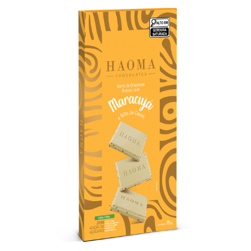 Barra Maracujá e Nibs de Cacau | Linha Stevia - 75g