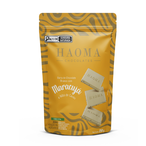 Pouch Barra Maracujá e Nibs de Cacau | Linha Stevia - 250g