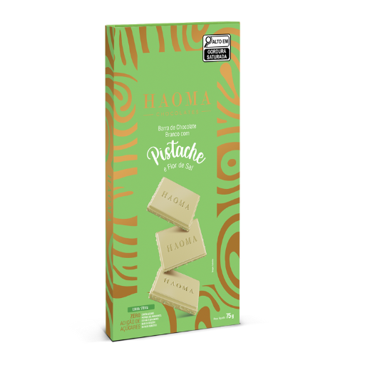 Barra Pistache e Flor de Sal | Linha Stevia - 75g
