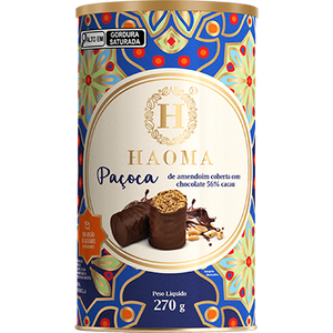 Lata Paçoca 56% Cacau 270g Haoma