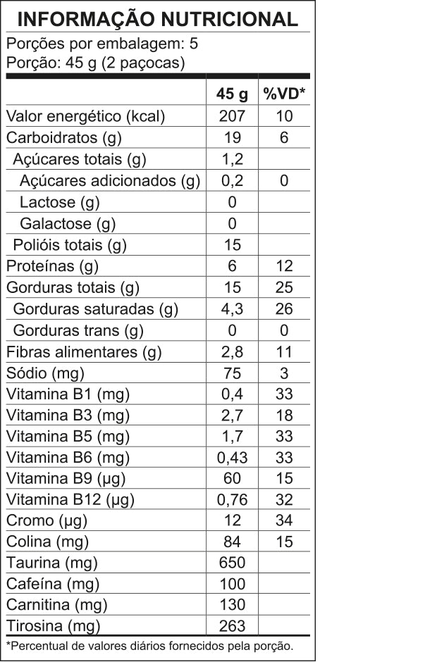 Tabela Nutricional